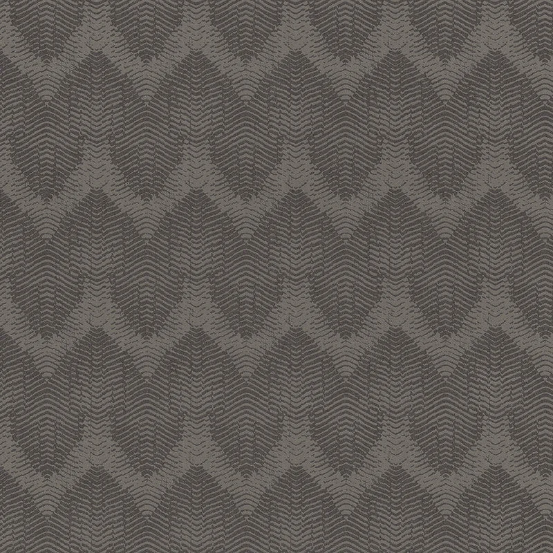 Flamestitch Retro-Chic Wallpaper in Light Brown