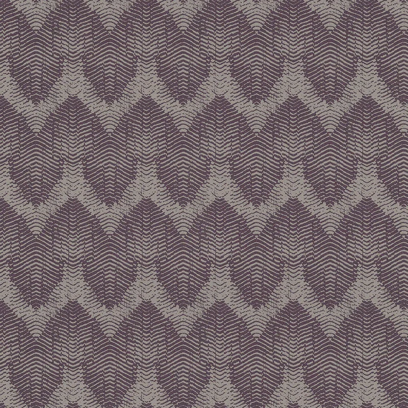 Flamestitch Retro-Chic Wallpaper in Light Lilac