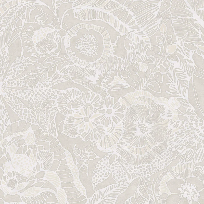 Floral Opulent Wallpaper in Cream/Beige