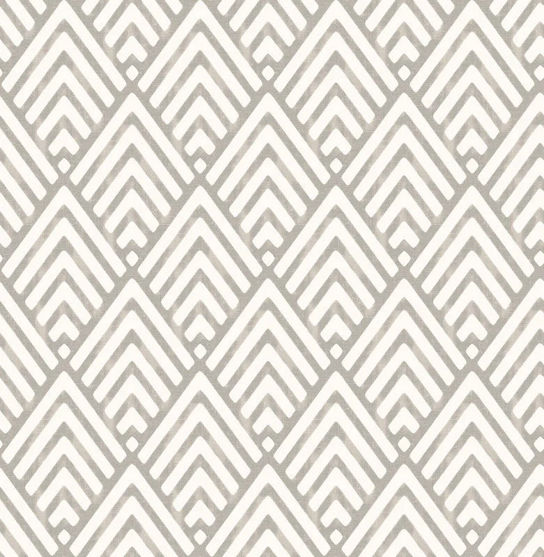 Geo Diamond Arrow Wallpaper in Taupe/Ivory