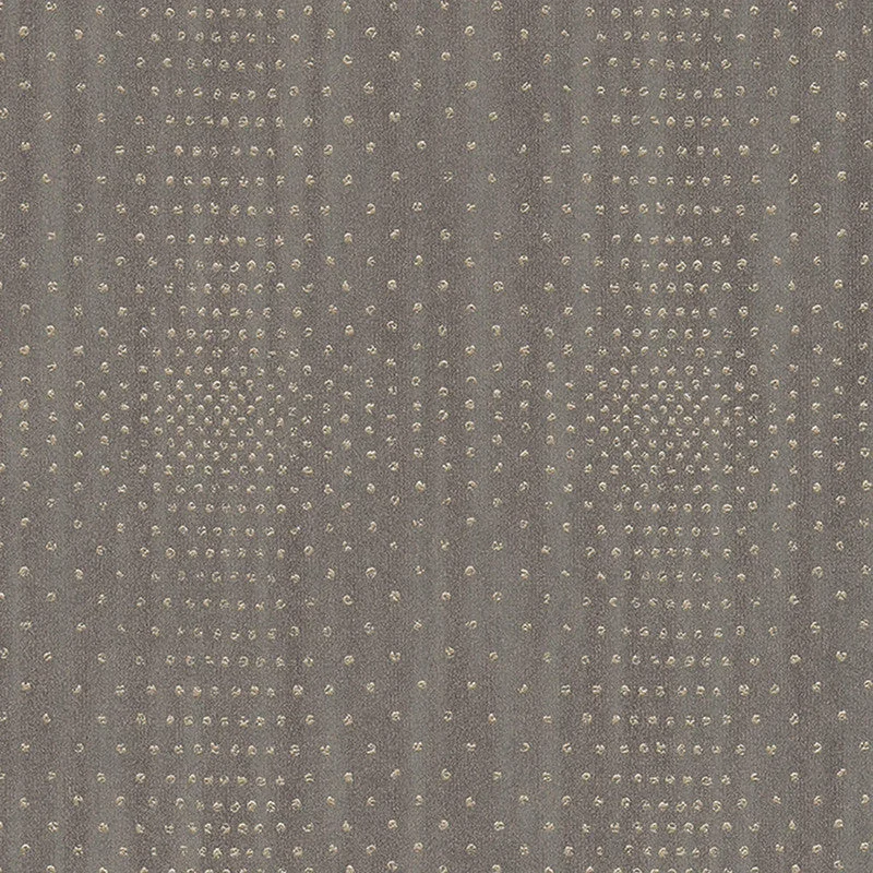 Geo Ditsy Dots Small Wallpaper in Brown Taupe