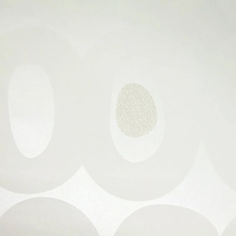 Geo Metallic Wallpaper in Grey/Silver/Off-White