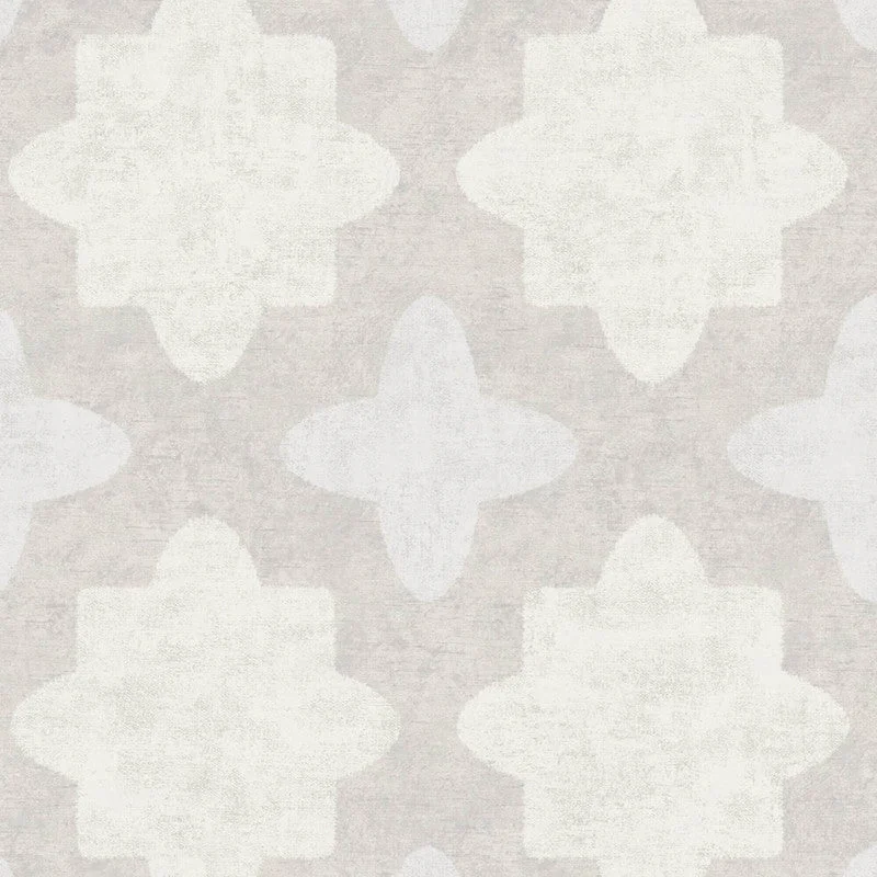 Geo Print Contrast Wallpaper in Grey