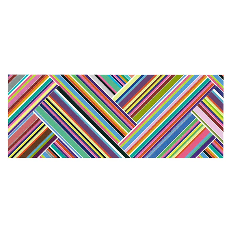 Geo Retro Wall Mural in Black/Blue/Brown