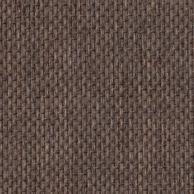 Grasscloth Burlap Wallpaper in Chocolate Brown