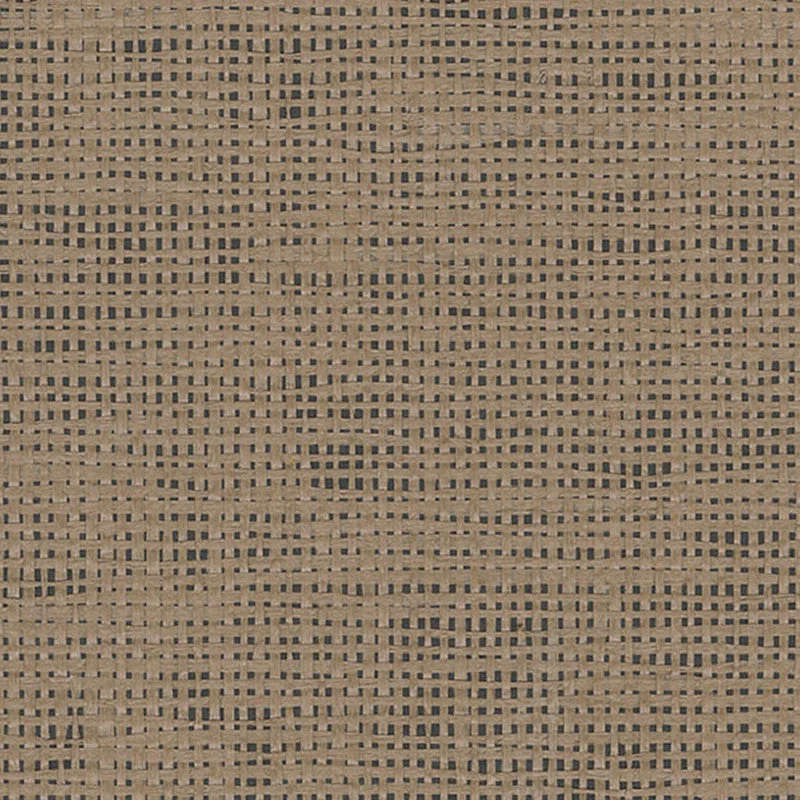 Grasscloth Coarse Basketweave Wallpaper in Tan