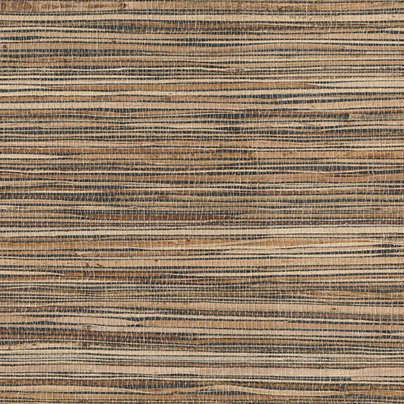 Grasscloth Natural Spun Wallpaper in Natural/Black