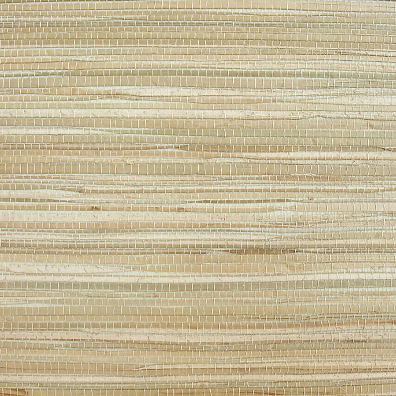 Grasscloth Natural Texture Wallpaper in Brown/Cream/Green