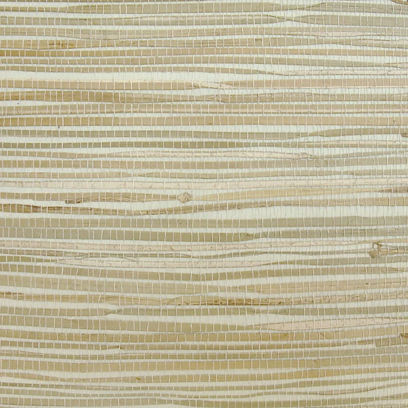 Grasscloth Natural Texture Wallpaper in Brown/Cream