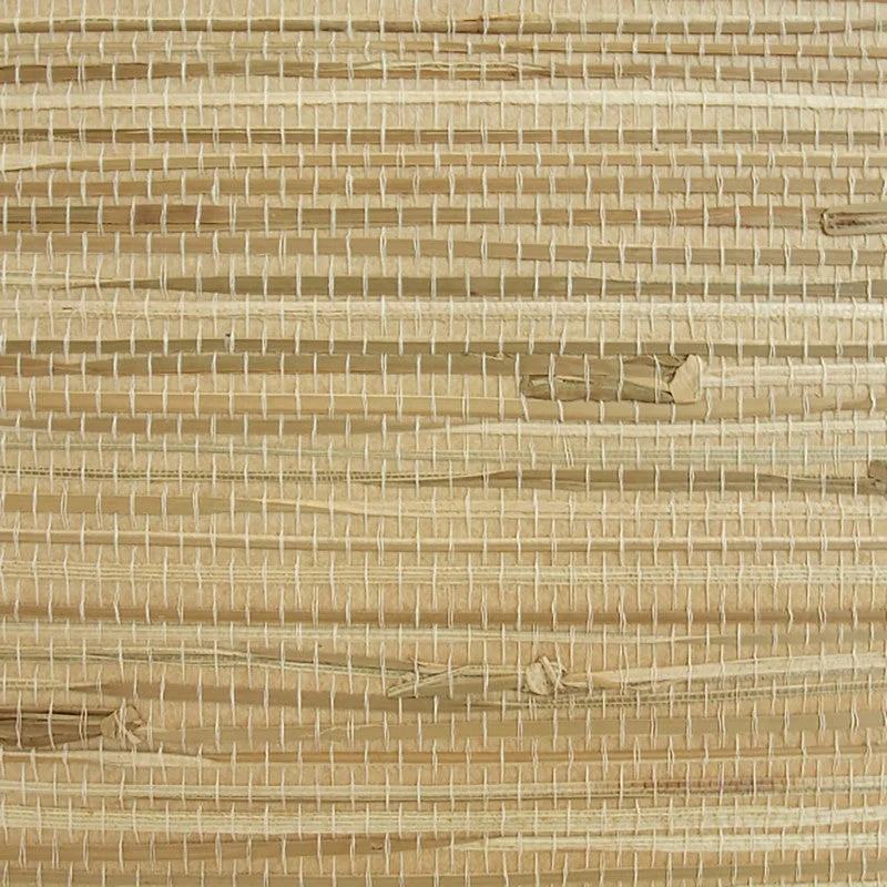 Grasscloth Natural Texture Wallpaper in Brown/Green/Taupe