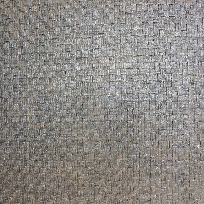 Grasscloth Natural Texture Wallpaper in Brown/Grey