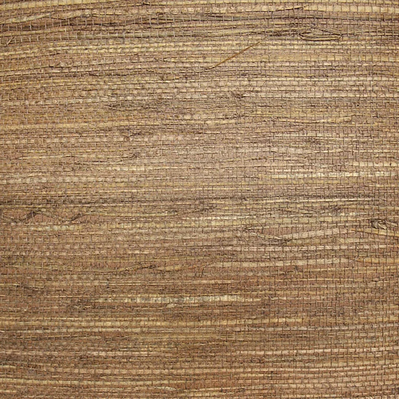 Grasscloth Natural Texture Wallpaper in Brown