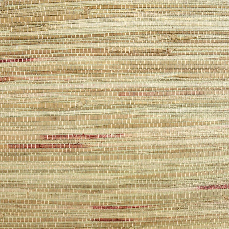 Grasscloth Natural Texture Wallpaper in Brown/Red