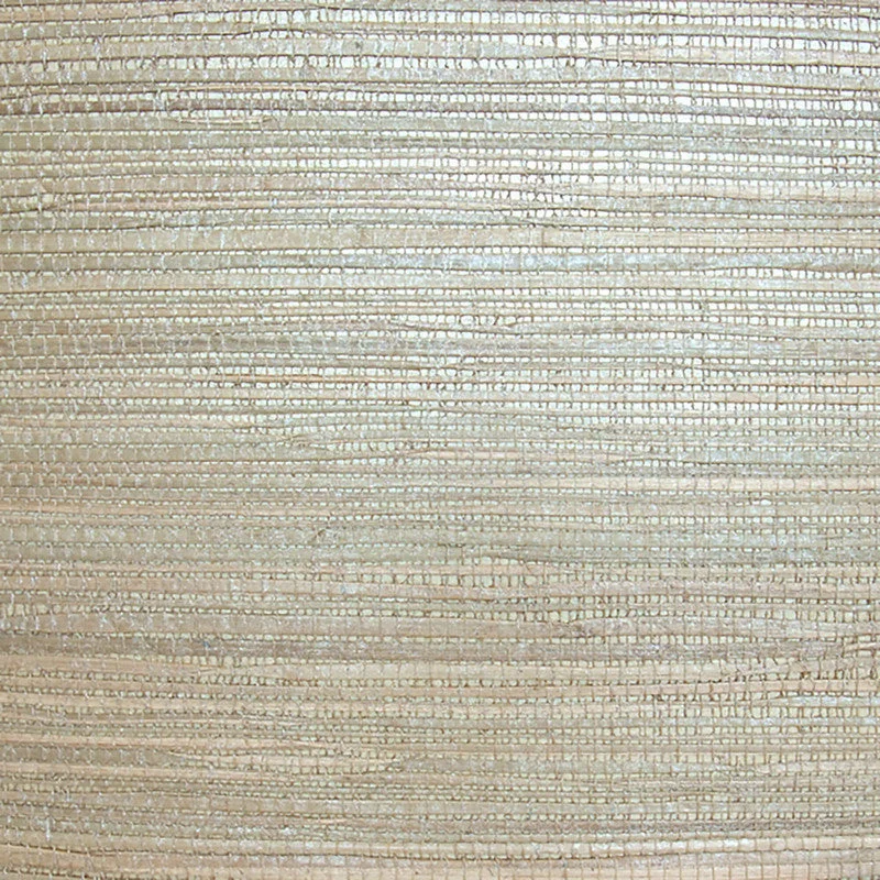 Grasscloth Natural Texture Wallpaper in Cream/Beige/Green