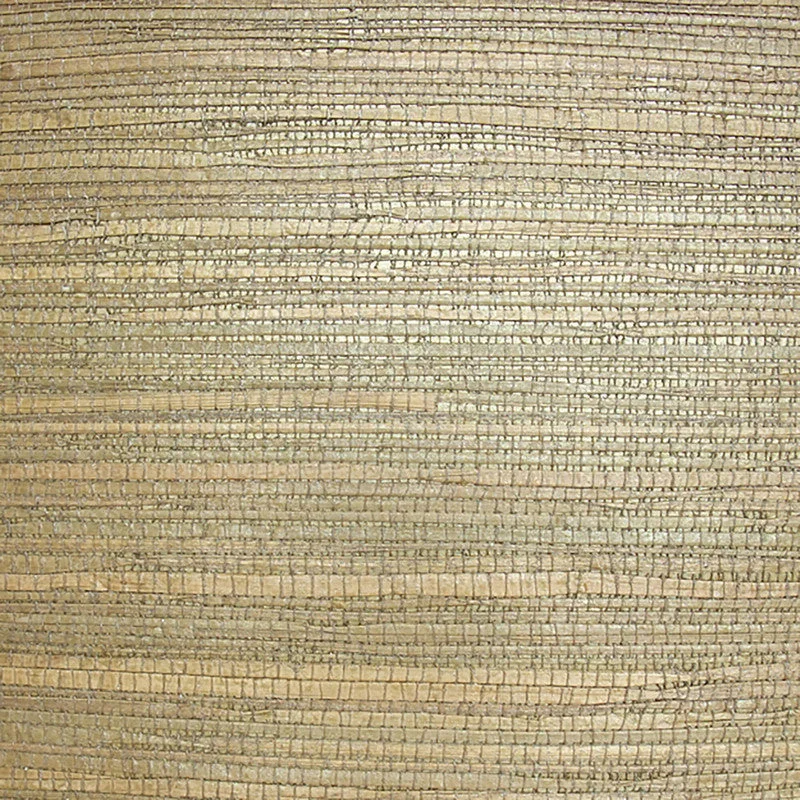 Grasscloth Natural Texture Wallpaper in Green/Yellow/Gold