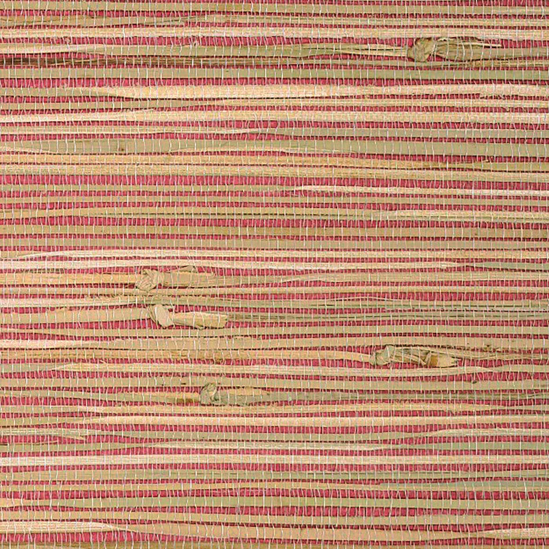 Grasscloth Natural Texture Wallpaper in Red/Beige