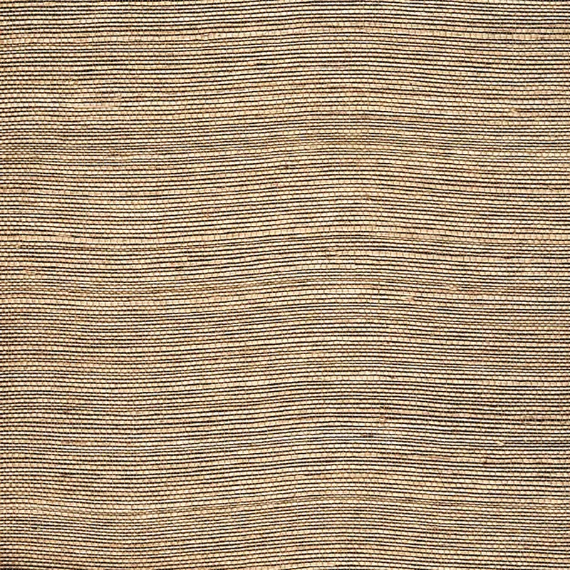 Grasscloth Natural Weave Texture Wallpaper in Dark Brown/Wheat