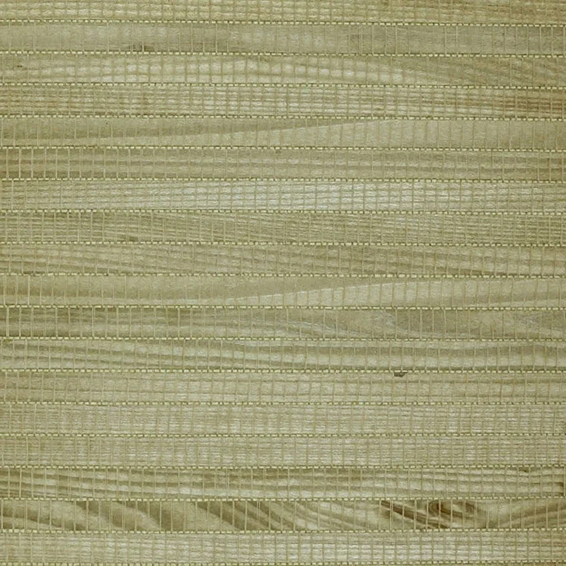 Grasscloth Natural Wide Bamboo Texture Wallpaper in Green