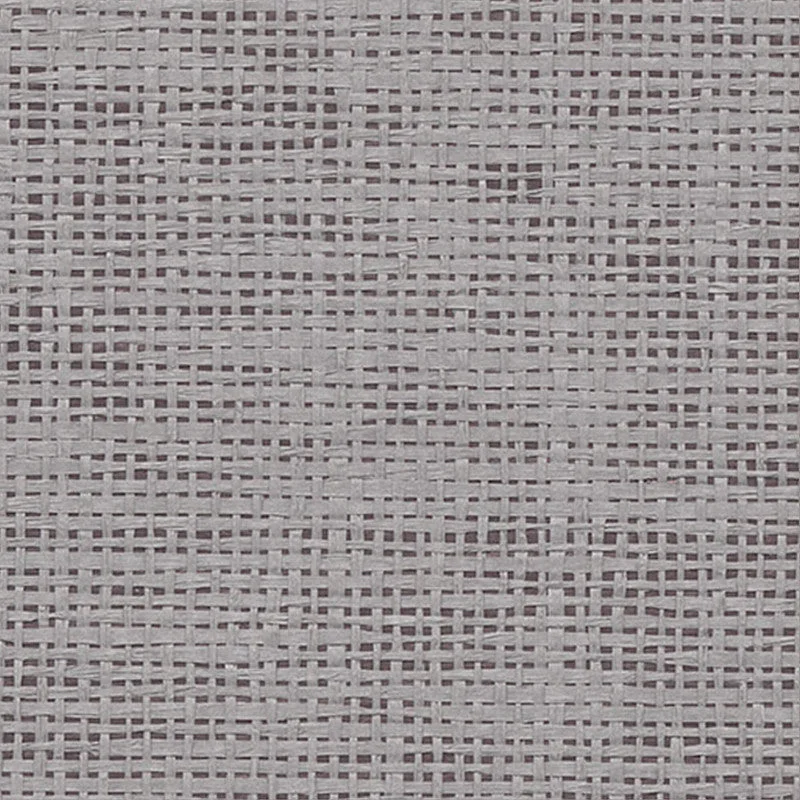 Grasscloth Open Weave Texture Wallpaper in Eggplant/Silver