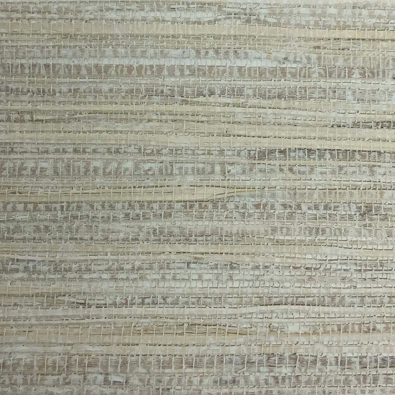 Grasscloth Painted Wallpaper in Cream