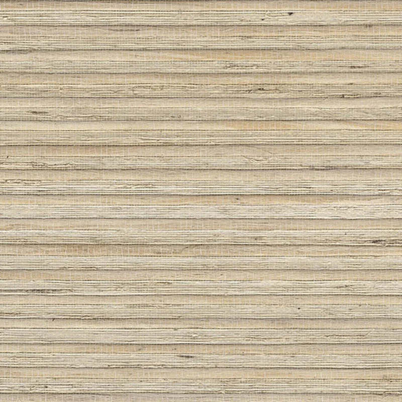 Grasscloth Rustic Stripe Texture Wallpaper in Wheat