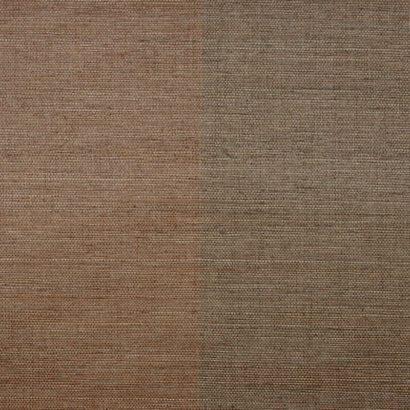 Grasscloth Stripe Natural Texture Wallpaper in Brown