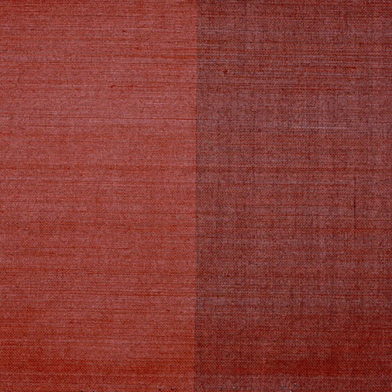 Grasscloth Wide Stripe Natural Texture Wallpaper in Mahogany/Red