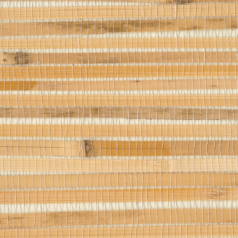 Grasscloth Woven Bamboo Wallpaper in Gold/Tan