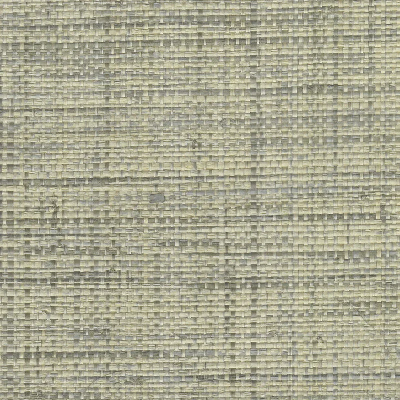 Grasscloth Woven Crosshatch Wallpaper in Cream/Grey