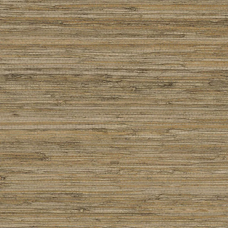 Grasscloth Woven Exotic Wallpaper in Brown/Tan