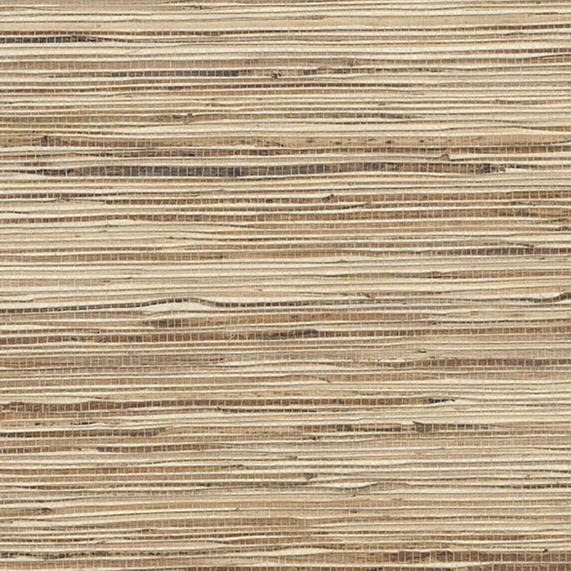 Grasscloth Woven Exotic Wallpaper in Brown/Tan