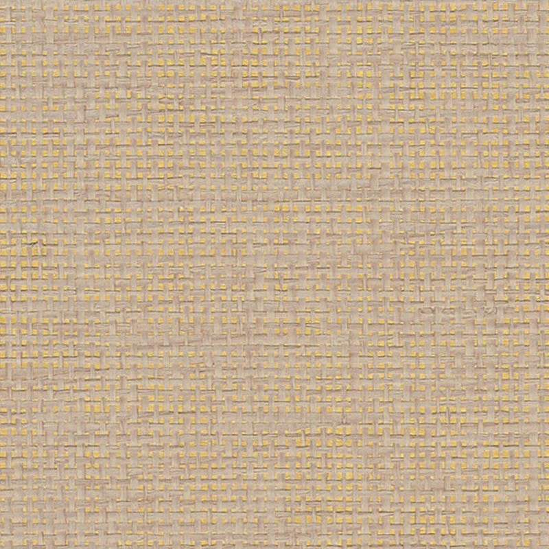 Grasscloth Woven Natural Basketweave Wallpaper in Natural/Gold