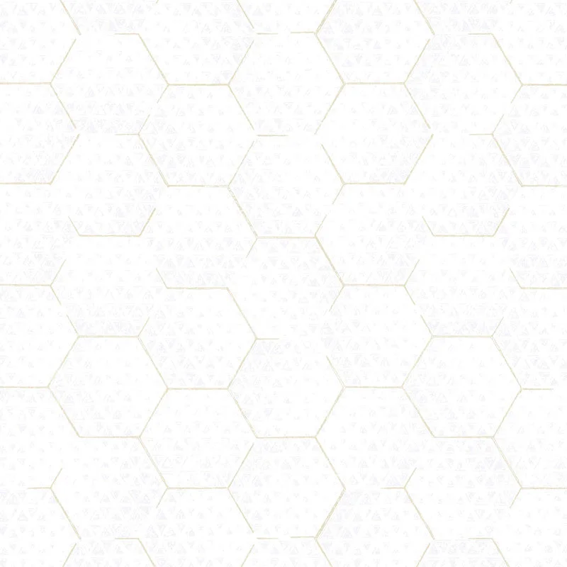 Honeycomb Wallpaper in Cream/Gold