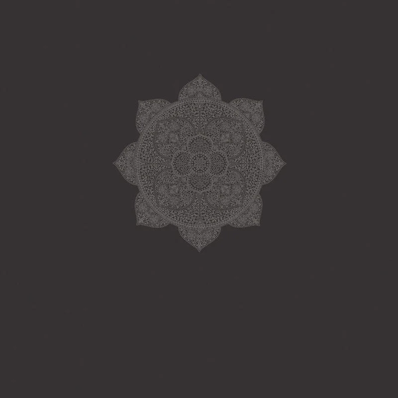 Medallion Oversized Wallpaper in Black/Grey