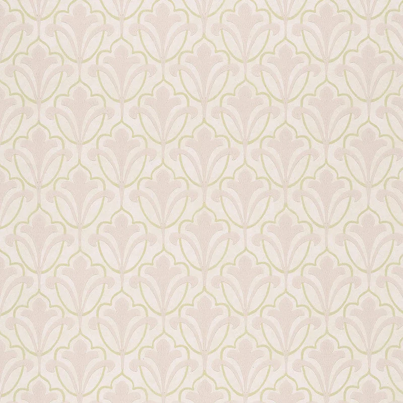 Ornamental Floral Wallpaper in Blush