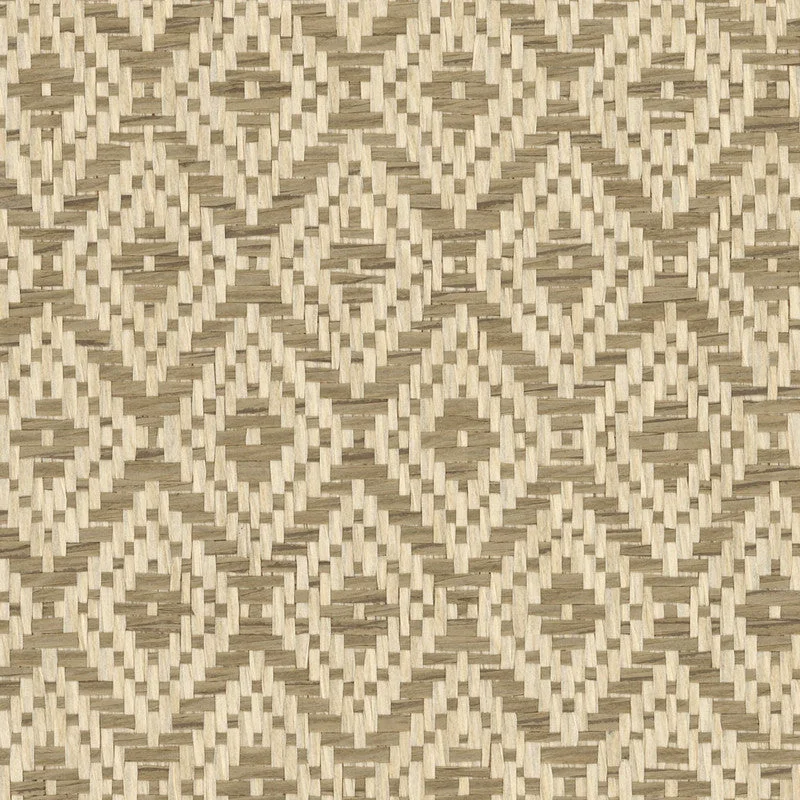 Paperweave Diamond Wallpaper in Khaki/Cream