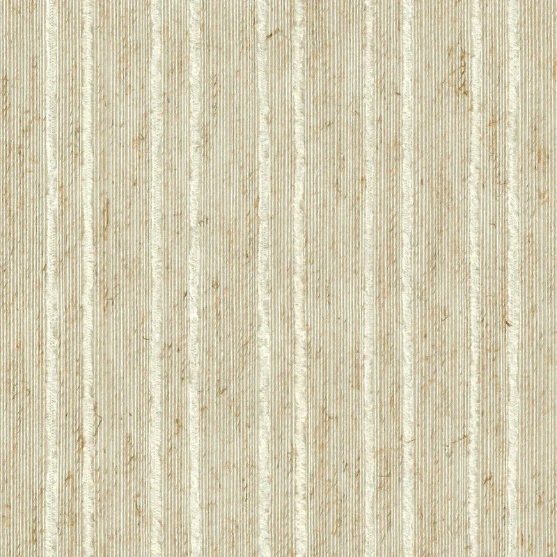 String Alternating Stripe Textural Wallpaper in Beige/Wheat