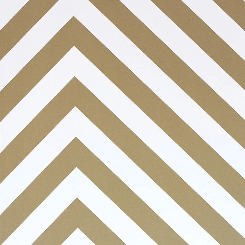 Stripe Chevron Wallpaper in Cream/Off-White