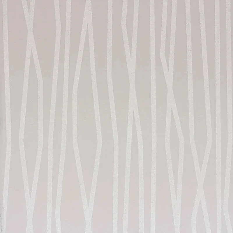 Stripe Narrow Thin Wallpaper in Cream/Beige