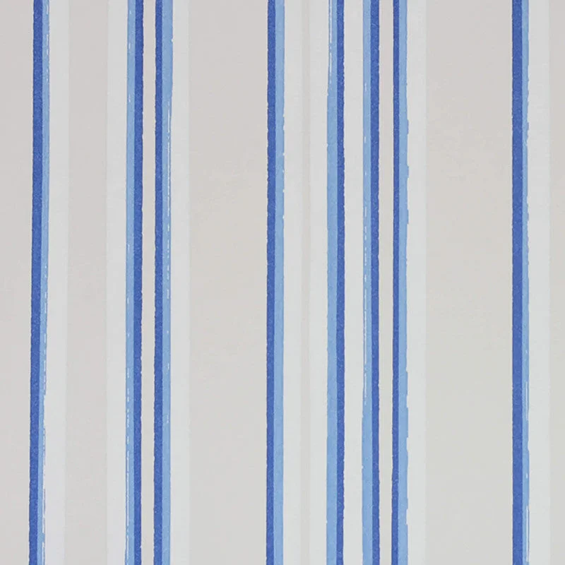 Stripe Narrow Wallpaper in Blue/Orange