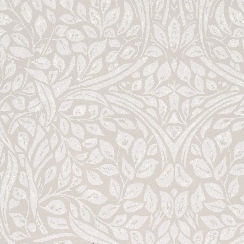 Swirling Leaves Wallpaper in Cream/Beige