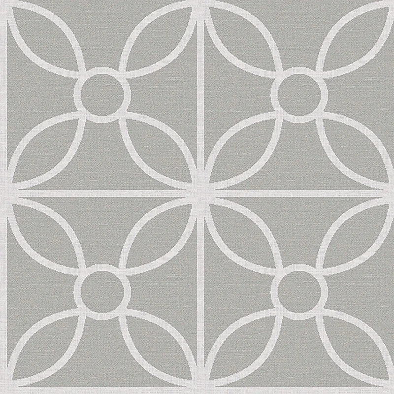 Trellis Textured Wallpaper in Dark Grey/Cream