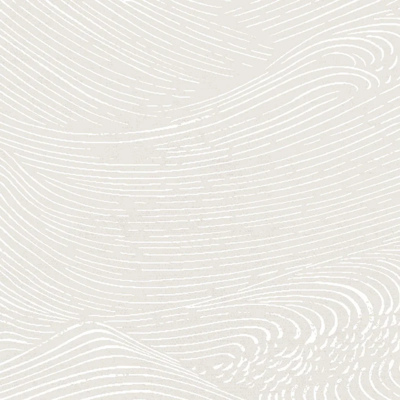 Wave Modern Wallpaper in Cream