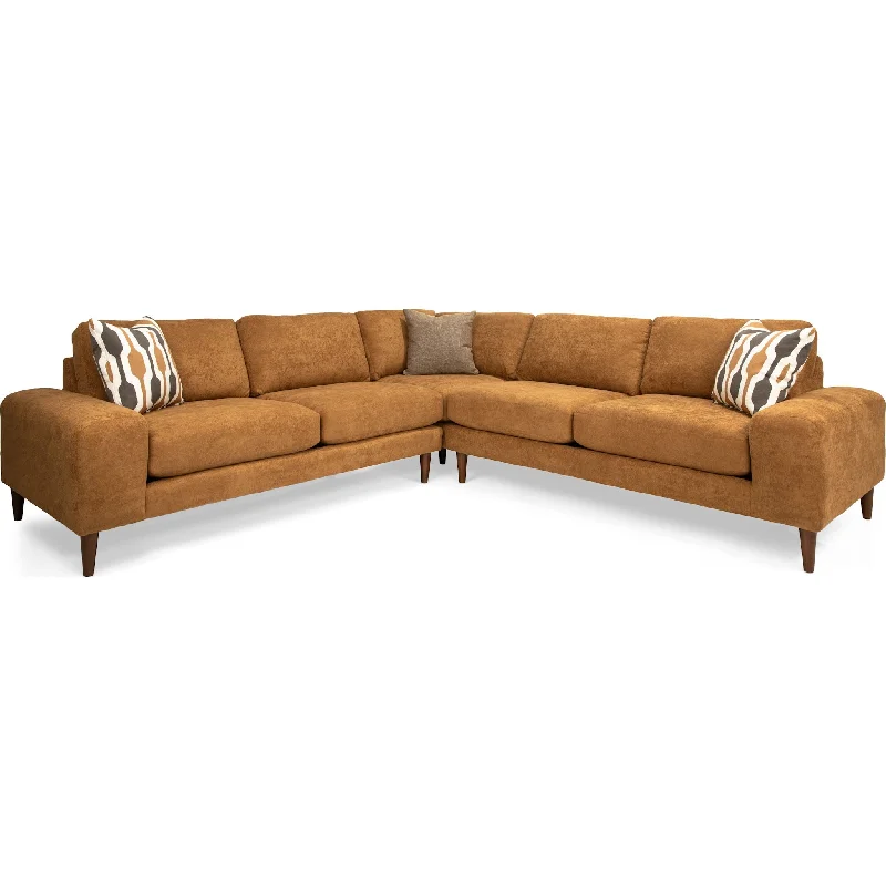 Abby 3 Piece Sectional - Zodiac Umber