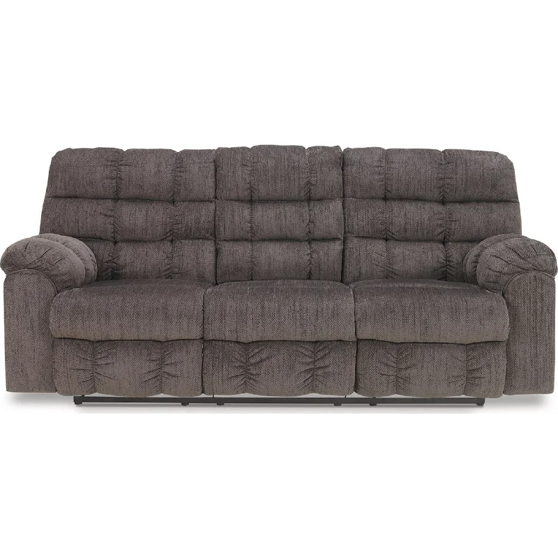 Acieona Dual Reclining Sofa w/Drop Table - Slate