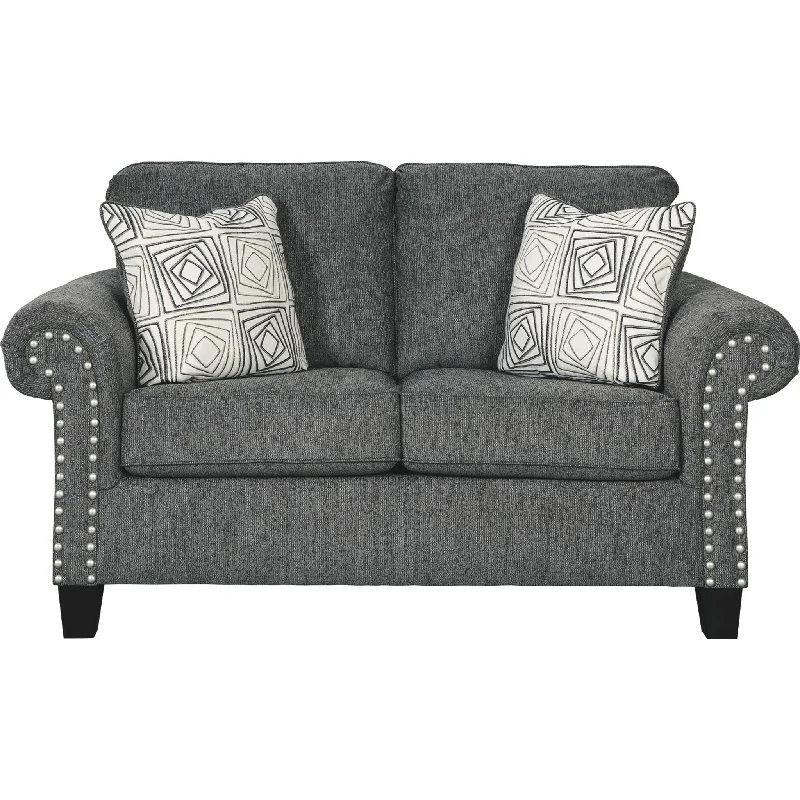 Agleno Loveseat - Charcoal