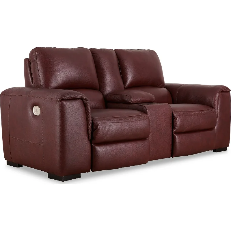 Alessandro Power Reclining Loveseat w/Console - Garnet