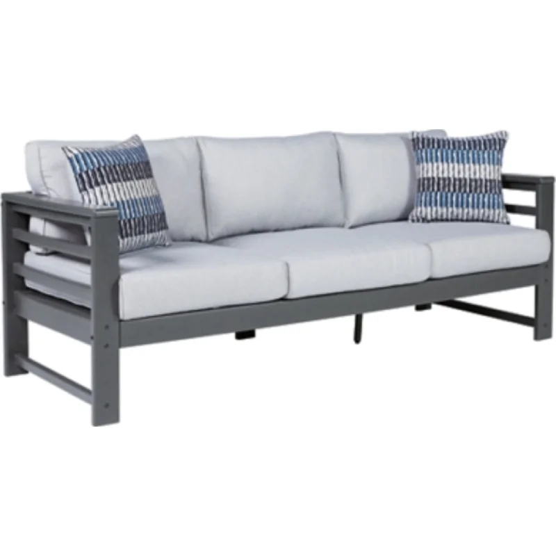 Amora Outdoor Sofa with Cushion - Charcoal Gray