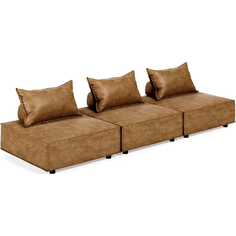 Bales 3 Piece Sofa - Brown