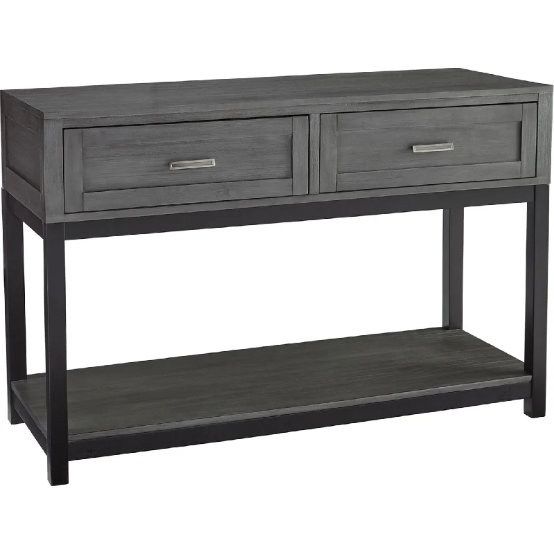 Caitbrook Sofa Table - Gray/Black